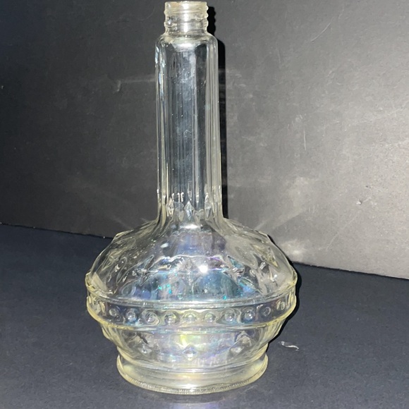 Vintage Glass Decorative Liquor Bottle Embossed Barware Collectibles - Picture 5 of 8